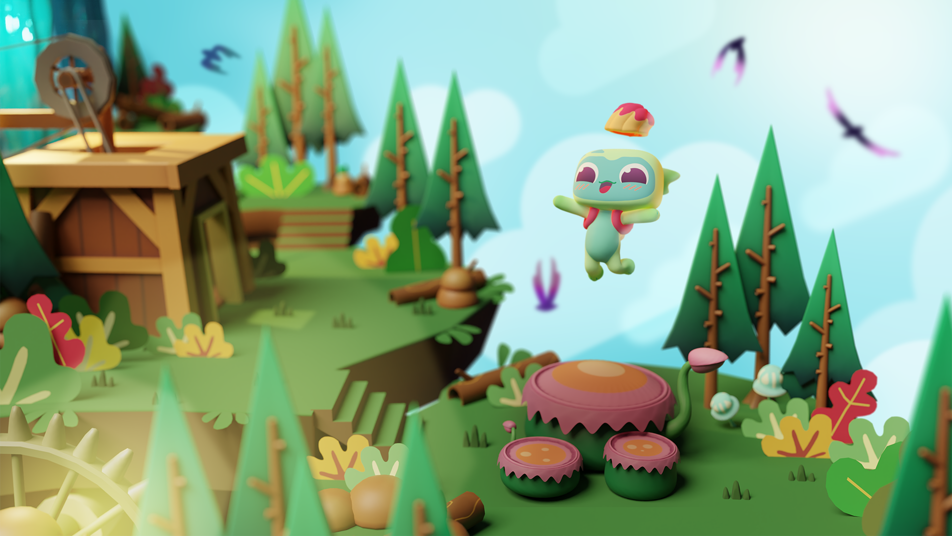 Fig game character in forest